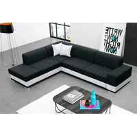 JVmoebel Ecksofa Schlafcouch mit Bettfunktion und Stauraum in Braun und Weiß, Made in Europa grau