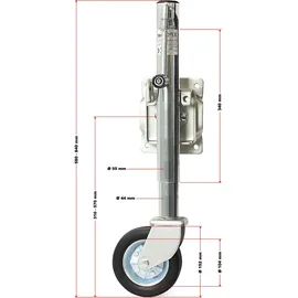 XPOtool Stützrad bis 540 kg mit 260 mm Hubhöhe