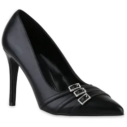 Damen Spitze Pumps in Schwarz