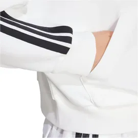 adidas Essentials 3-Streifen French Terry Quarter-Zip Hoodie White / Black XL