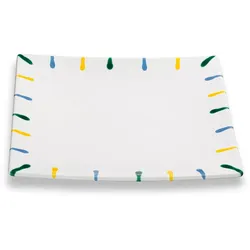 Gmundner Keramik Buntgeflammt, Dessertteller Trend (20x20cm)