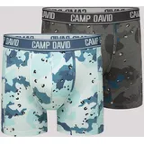 Camp David Boxershorts mit All Over Print blau L 2er Pack