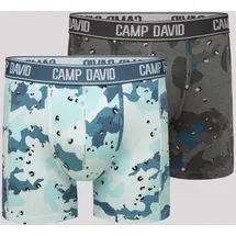 Camp David Boxershorts mit All Over Print blau L 2er Pack