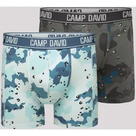 Camp David Boxershorts mit All Over Print blau L 2er Pack