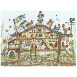 Bothy Threads Kreuzstich Set mit Zählmuster Cut Thru Hen Home