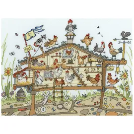 Bothy Threads Kreuzstich Set mit Zählmuster Cut Thru Hen Home