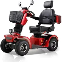 urban hopper Senior Seniorenmobile 48V 20Ah 500 Watt 60km Vierrad Roller, Geschwindigkeit11:15 km/h, Farbe:Rot