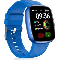 für Kinder Smartwatch, mit/ohne App Schrittzähler, IP68 Wasserdicht, 100+ Sportmodi, Schlafmonitor, Wecker, Fitnesstracker - Blau