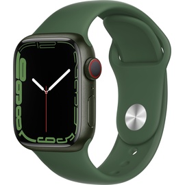 Apple Watch Series 7 GPS + Cellular 41 mm Aluminiumgehäuse grün, Sportarmband klee