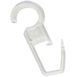 Gardinia Lugano 10x Faltenlegehaken, Gardinenhaken Gardinengleiter für Ringe Ø 23-35 mm, Transparent