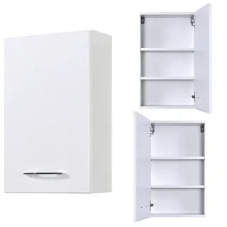 Badezimmer Hängeschrank Hochglanz weiß Badmöbel Wandschrank Badschrank Hänger
