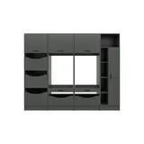 Möbel Kraft Waschmaschinenumbau Set ¦ grau ¦ Maße (cm): B: 242 H: 195