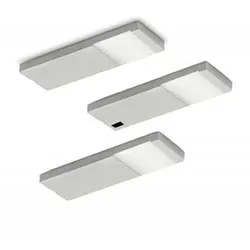 Naber 7062233 Yolo Neo LED edelstahlfarbig, Set-3, 3000 K warmweiß