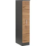 KOCHSTATION Apothekerschrank »KS-Colmar«, 30 cm breit, 165 cm hoch, mit 3 Ablagen, mit Metallgriff,