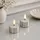 uYuni LED Teelichter silber 4,1x2,3cm Timer mit Batterie bis 400Std. 2St.