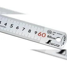 FAMEX Shinwa Lineal aus Edelstahl 60 cm - mit Pick-Up