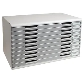 Exacompta Schubladenbox Modulo A3 57,6 x 35 x 34 cm 10-tlg. grau