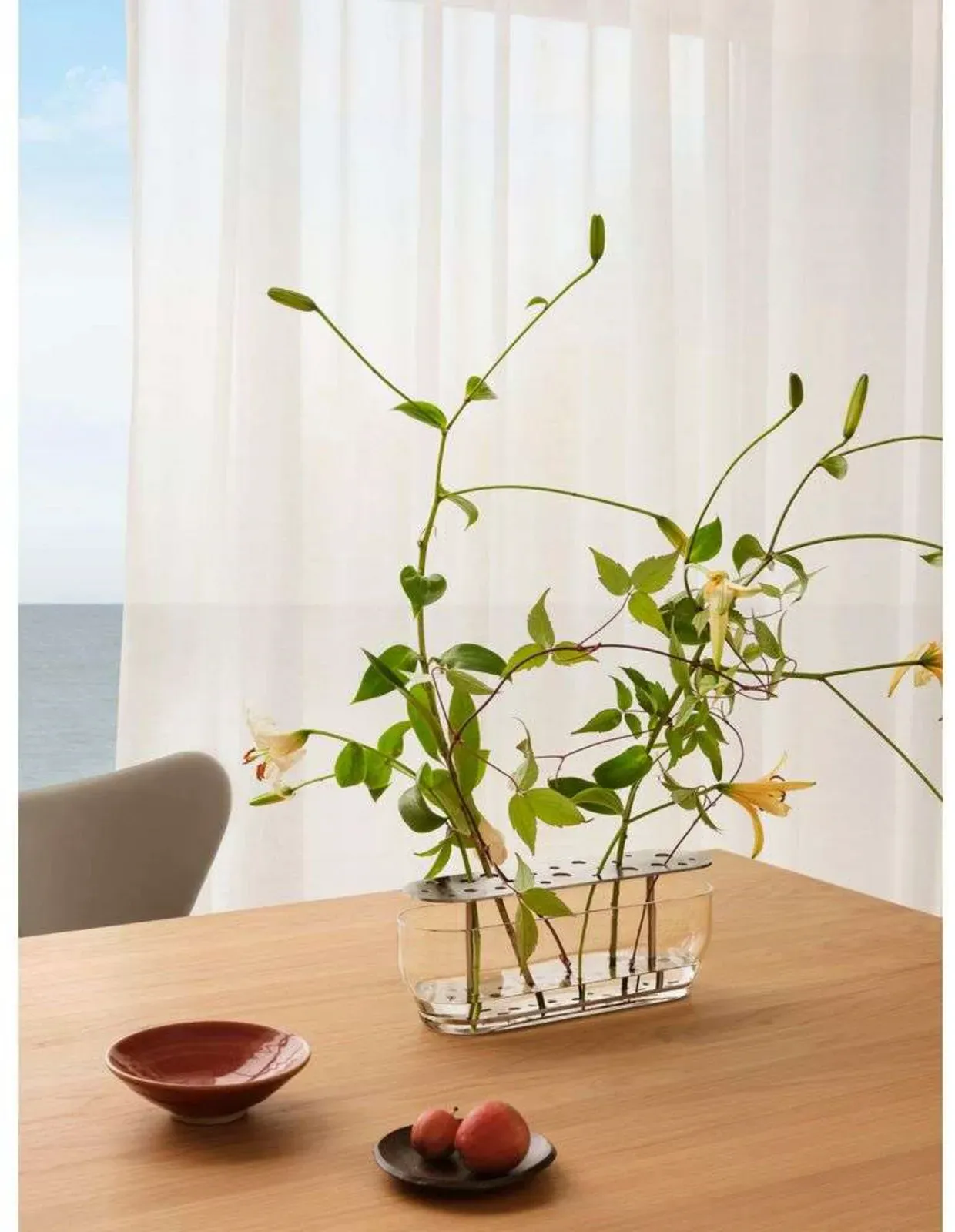 Vasen FRITZ HANSEN, Metallisch, Glas - 33.5 - 9.5 - 13