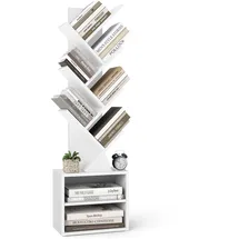 VASAGLE Bücherregal 20,3 x 38 x 123,2 cm Wolkenweiß