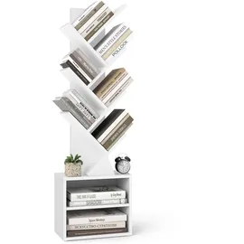 VASAGLE Bücherregal 20,3 x 38 x 123,2 cm Wolkenweiß