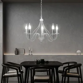 Sollux Lighting Kronleuchter Minerwa 5 weiß