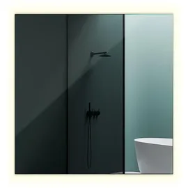 Tulup LED Spiegel LED Rechteckspiegel 50x50 cm LED Badezimmer Spiegel Warmweiß 3000K Moderne LED Rechteckspiegel