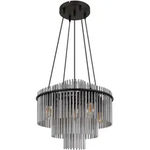 GLOBO GORLEY 5-flg. Ø 50 cm rund schwarz matt