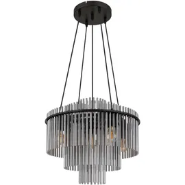 GLOBO GORLEY 5-flg. Ø 50 cm rund schwarz matt
