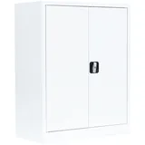 Lüllmann Flügeltürenschrank Aktenschrank 100 x 80 x 100 cm weiß