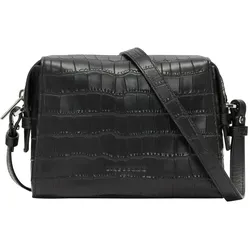 Liebeskind Berlin Lou 2 S Camera Crossbody Kroko Schwarz, schwarz silber