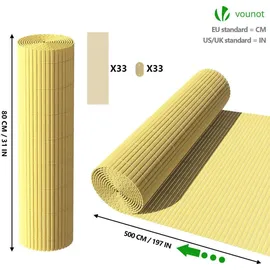 VOUNOT Sichtschutzmatte PVC 80 x 500 cm Braun