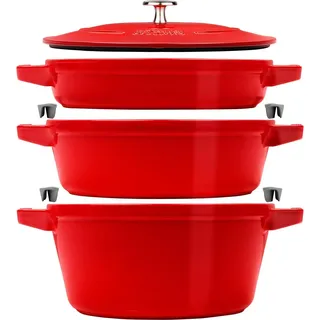 Staub Cocotte Kochtopfset 3-tlg. kirsch-rot