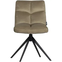 Drehstuhl WOOOD "Vinny", grün (rauchgrün), B:48cm H:80cm T:45cm, Polyester, Stühle, mit Drehfuß, Breite 48 cm
