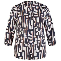 Rabe Bluse Gemustert - Rundhals, 3/4 Arm - 38