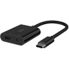 RockStar 3.5-mm-Klinken-Audio- und USB-C-Ladeadapter schwarz (NPA004btBK)