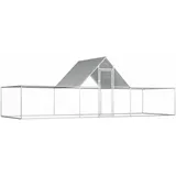 vidaXL Hühnerstall 600 x 200 x 200 cm silber