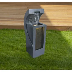Gardenforma Wasserspiel Salvador, Polyresin inkl. Pumpe und LED-Beleuchtung