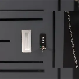 Mendler Mülltonnenverkleidung HWC-H40b 110 x 115 x 62 cm grau