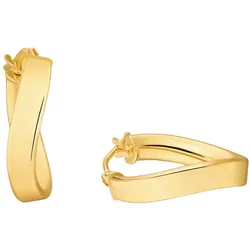 Paar Creolen AMOR "2026611", gold (goldfarben), Ohrringe, Damen, Gelbgold 375
