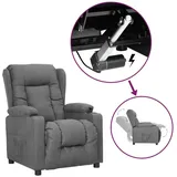 vidaXL Aufstehsessel Hellgrau Stoff