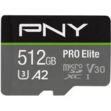 PNY microSDXC Pro Elite 512 GB Class 10 UHS-I A1 V30 + SD-Adapter