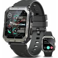 Sross Smartwatch, Fitness Tracker Uhr, Damen Herren Smartwatch (Fitnessuhr mit Telefonfunktion 1,83" HD Voll Touchscreen Zoll