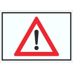 HB-Druck Achtung Symbol Aufkleber A1 (594x841mm)