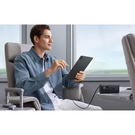 Baseus Free2Pull Powerbank mit Usb-c-anschluss und einziehbarem USB-C-Kabel - grau