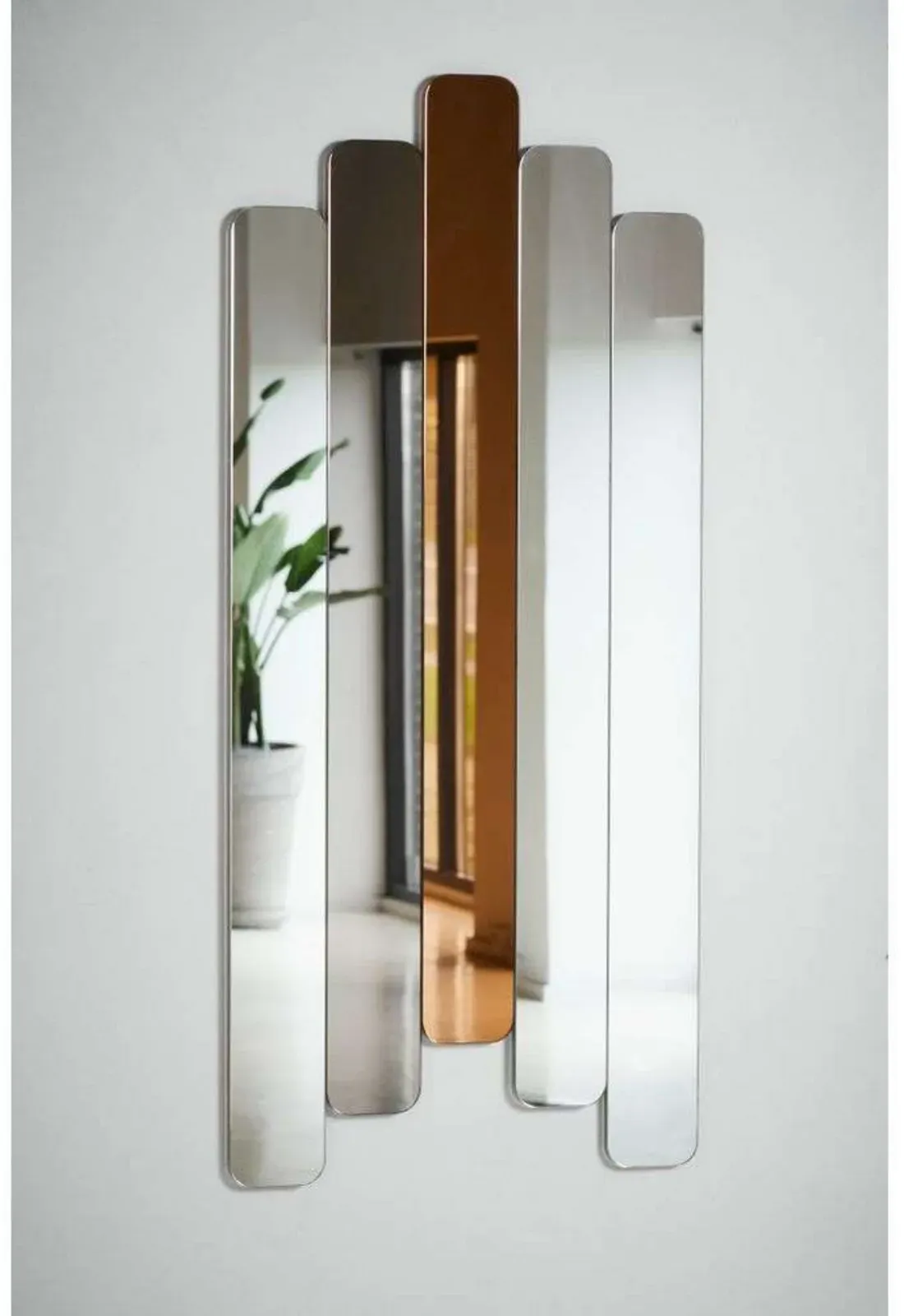Spiegel Woud, Grau, Glas - 60 - 115