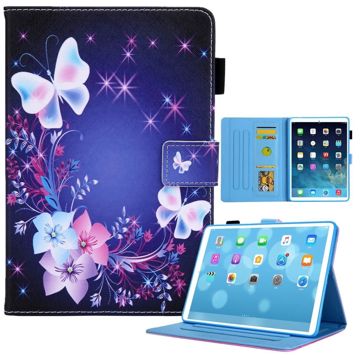 Wigento Für Apple iPad 10.9 2022 10. Generation Kunstleder Tablet Cover Tasche Motiv 5 Hülle Case Etuis