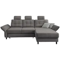 Wohnlandschaft Brizzini Graubraun Chenille