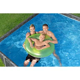 BESTWAY Winterfestes Frame Pool APX365 Komplett-Set mit Sandfilteranlage 549 x 274 x 132 cm marmor-optik eckig