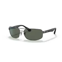 Ray-Ban RB3445 004 61-17 polished gunmetal/green
