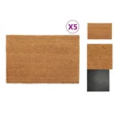 vidaXL Fußmatten 5 Stk. Natur 40x60 cm Kokosfaser Getuftet